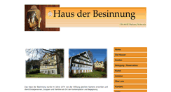 Desktop Screenshot of hausderbesinnung.ch