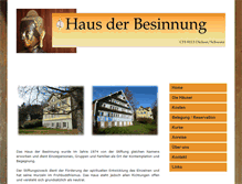 Tablet Screenshot of hausderbesinnung.ch